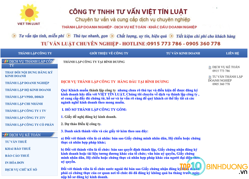 Dịch vụ thành lập công ty - Việt Tín Luật 