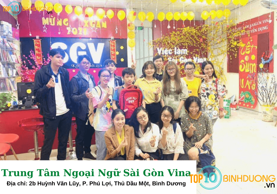 Trung tâm ngoại ngữ Sài Gòn Vina - Top10binhduong