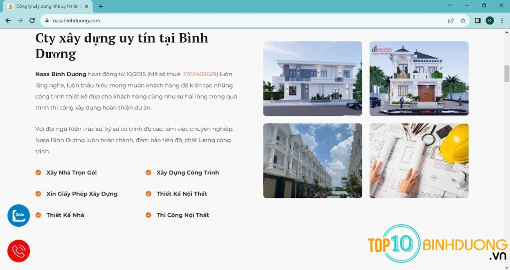 công ty thiết kế biệt thự tại Bình Dương